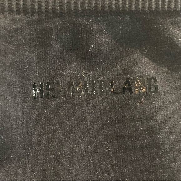 HELMUT LANG Sz M/L  Seamless Rise Ribbed Comfort Waistband Jersey Knit Leggings - Picture 7 of 9